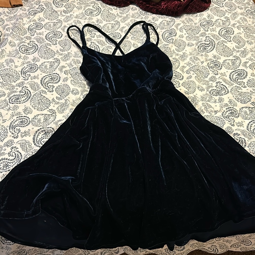 Formal velvet navy dress
